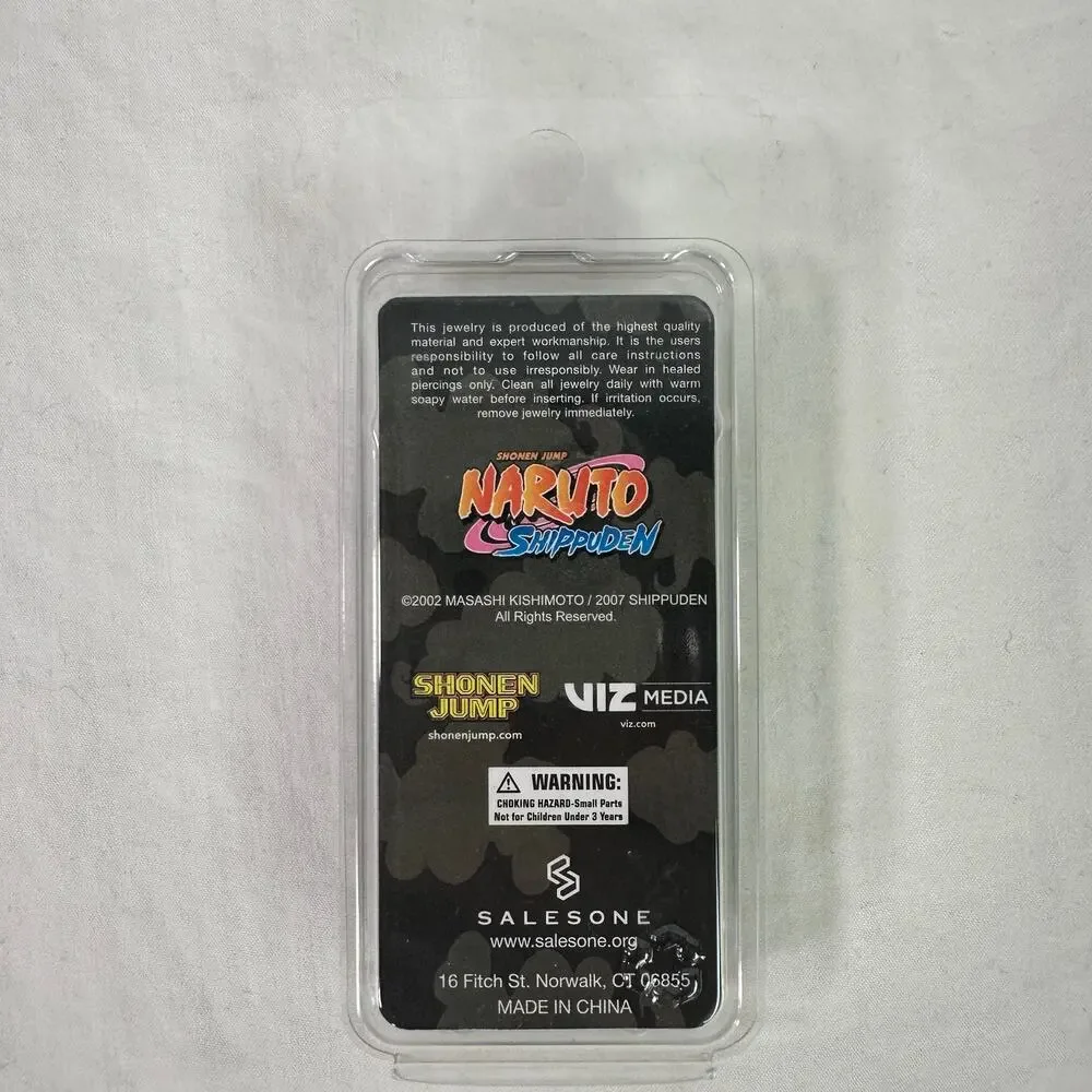 Naruto Shippuden Shonen Jump NEW 4g 316L Surgical Steel Spike Plugs Gauge